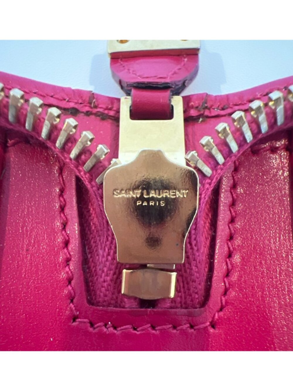 Saint Laurent Fuchsia Leather Tablet Case With Gold Hardware - Picture 12 of 14